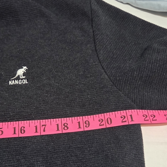 Kangol Waffle Knit Henley Black Long Sleeve Cotton Thermal Medium Mens Top - Picture 6 of 10